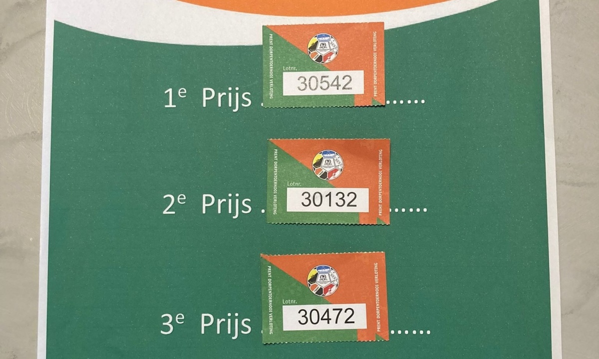 Uitslag verloting sv HODO 11-08-2023